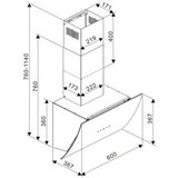 Tesla aspirator DD600ABC wall-mounted/60cm/630m3/h/crna | ePonuda.com