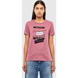 Diesel T-shirt - TSILYV20 pink with inscriptions | Shoptok.si