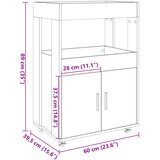Barska kolica boja hrasta 60x39,5x89 cm od konstruiranog drva | shoptok.hr