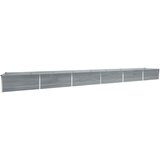 Povišena vrtna gredica od pocinčanog čelika 600x80x45 cm siva | shoptok.hr