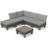 Vrtne mize, stoli in garniture Vrtni plastični set ELEMENTS SIGNATURE – oreh Cene