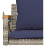  Klupa za ljuljanje s jastucima siva 63x62x40 cm od poliratana | shoptok.hr