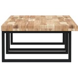  Zidna polica za umivaonik od čelika i masivnog bagremovog drva Smeđa 120 x 60 x 4 cm | shoptok.hr