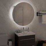  Kupaonski ormarić s okruglim ogledalom LED bijeli 47x47x17,5 cm | shoptok.hr