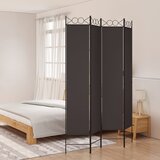 Sobna pregrada s 4 panela smeđa 160x220 cm od tkanine Cijene