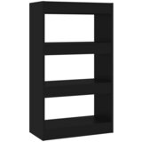 Furnova Knjižna omara/pregrada črna 60x30x103 cm iverna plošča, (21932880) | Shoptok.si