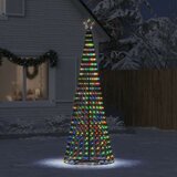 vidaXL Osvetljena novoletna jelka stožec 475 LED barvita 247 cm | Shoptok.si