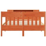 vidaXL Krevet s regalom za knjige bez madraca 135 x 190 cm od borovine | shoptok.hr