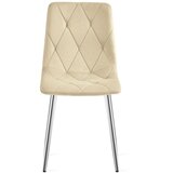 Libra stolica - svijetlo bež baršun / kromirane noge x 3 | shoptok.hr