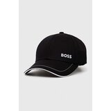Boss Bombažna bejzbolska kapa GREEN črna barva | Shoptok.si