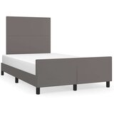  Posteljni okvir z vzglavjem siva 120x200 cm umetno usnje, (20905324) | Shoptok.si