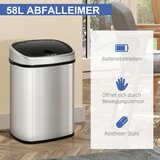  Automatska kanta za smeće 58 L sa senzorom pokreta nehrđajući čelik srebrna | shoptok.hr