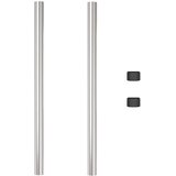  Stup za ogradu 2 pcs Srebrno 90 cm Čelik s praškastim premazom | shoptok.hr