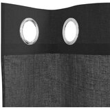 Voile zavjese s ušicama 2 kom crne 140x140 cm | shoptok.hr