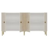 Hanah home Konzola Simple 150 - Bela, Travertin, Zlatna | Eponuda.com