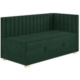 Ghado Tamno zeleni kutni dječji krevet s prostorom za odlaganje s madracem 90x200 cm Snugi - | shoptok.hr