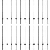 Stup za ogradu 22 pcs Siva 140 cm Čelik | shoptok.hr