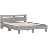 vidaXL Okvir za krevet s uzglavljem boja hrasta 140x190 cm drveni | shoptok.hr