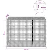  Gabion s žicom debljine 5 mm i mrežom 5x5 cm 150x100x100 cm - 100 cm 100 cm 150 cm | shoptok.hr