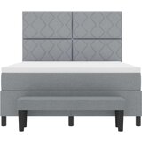 Box spring krevet s madracem i klupom svijetlosivi 140x200 cm tkanina | shoptok.hr