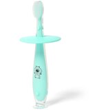 BabyOno Baby četkica za zube s graničnikom 12+ siva | shoptok.hr