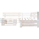 The Living Store Vrtna sedežna garnitura iz palet 4-delna lesena bela - Vrtna Sedežna Garnitura, (21421780) | Shoptok.si