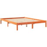  Knjižna postelja brez vzmetnice vošč. rjava 160x200 cm borovina, (21791687) | Shoptok.si