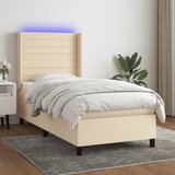  box spring s madracem LED krem 100x200 cm od tkanine | shoptok.hr