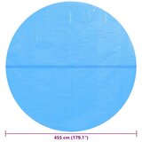 Plutajući Okrugli PE Solarni Pokrivač za Bazen 455 cm Plavi | Eponuda.ba
