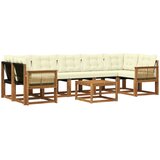  Set vanjskih sofa 8 kom. Prirodna i krem | shoptok.hr