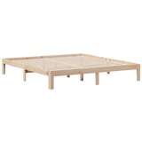 vidaXL Krevet s regalom za knjige bez madraca 180x200 cm od borovine | shoptok.hr