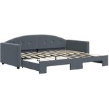  Dnevni krevet s pomoćnim ležajem bez madraca tamno siva 90x190 cm | Eponuda.ba