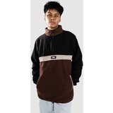 Blue Tomato 1/4 Placket Half-Zip Pulover iz flisa black / gray / choc | Shoptok.si
