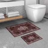 Set od 2 kupaonska tepiha Bordeaux