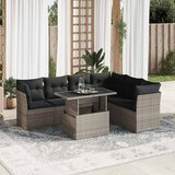vidaXL 7-dijelni set vrtnih sofa sivi od poliratana | shoptok.hr