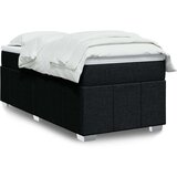 vidaXL Box spring postelja z vzmetnico črn 90x190 cm blago | Shoptok.si