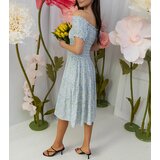 Gemre Green floral midi dress Bresciana Cene