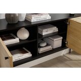 Livetastic ŠIROKA KOMODA, črna, barve hrasta | Shoptok.si