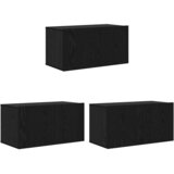  Set TV komoda 3 pcs Crna 60 x 30 x 30 cm Konstruirano drvo | shoptok.hr