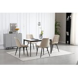  BERA stolica - bež baršun/ crne noge x 4 | shoptok.hr
