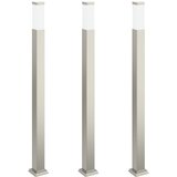  Stupić za zidne lampe 3 kom 110 cm od nehrđajućeg čelika IP44 Srebrna | Shoptok.si