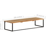  Vješalica sa živim rubom 100x35x22 cm masivno bagremovo drvo | shoptok.hr