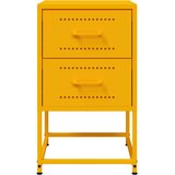  Noćni ormarić boja senfa 36 x 39 x 60,5 cm čelični | shoptok.hr