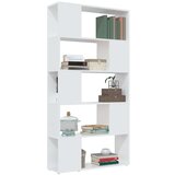 vidaXL Knjižna omara za razdelitev prostora bela 80x24x155 cm | Shoptok.si
