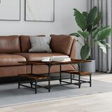 vidaXL Klubska mizica dimljeni hrast 100x50,5x40 cm inženirski les | Shoptok.si