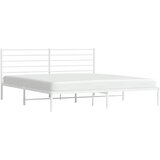  Metalni okvir za krevet s uzglavljem bijeli 180x200 cm | shoptok.hr
