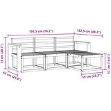  Set vanjskih sofa 4 pcs Bijela 193,5 x 122,5 x 73 cm | shoptok.hr