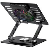 Wozinsky WDCX-X16-AS CoolBase RGB 360° rashladni stalak za laptop i tablet crni | shoptok.hr