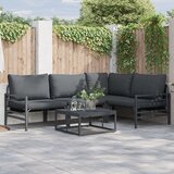 vidaXL Vrtna sedežna garnitura 4 pcs antracit siva Jeklo | Shoptok.si