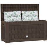  Vrtna kutija za pohranu smeđa 119 x 48 x 60 cm polipropilen | shoptok.hr